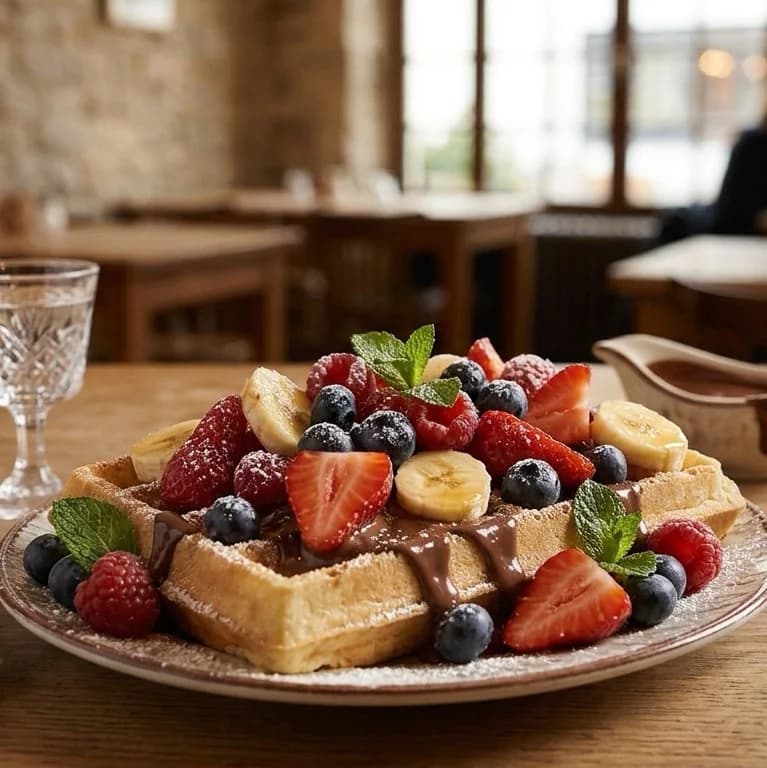 Çikolata ve Meyve Rüyası Waffle